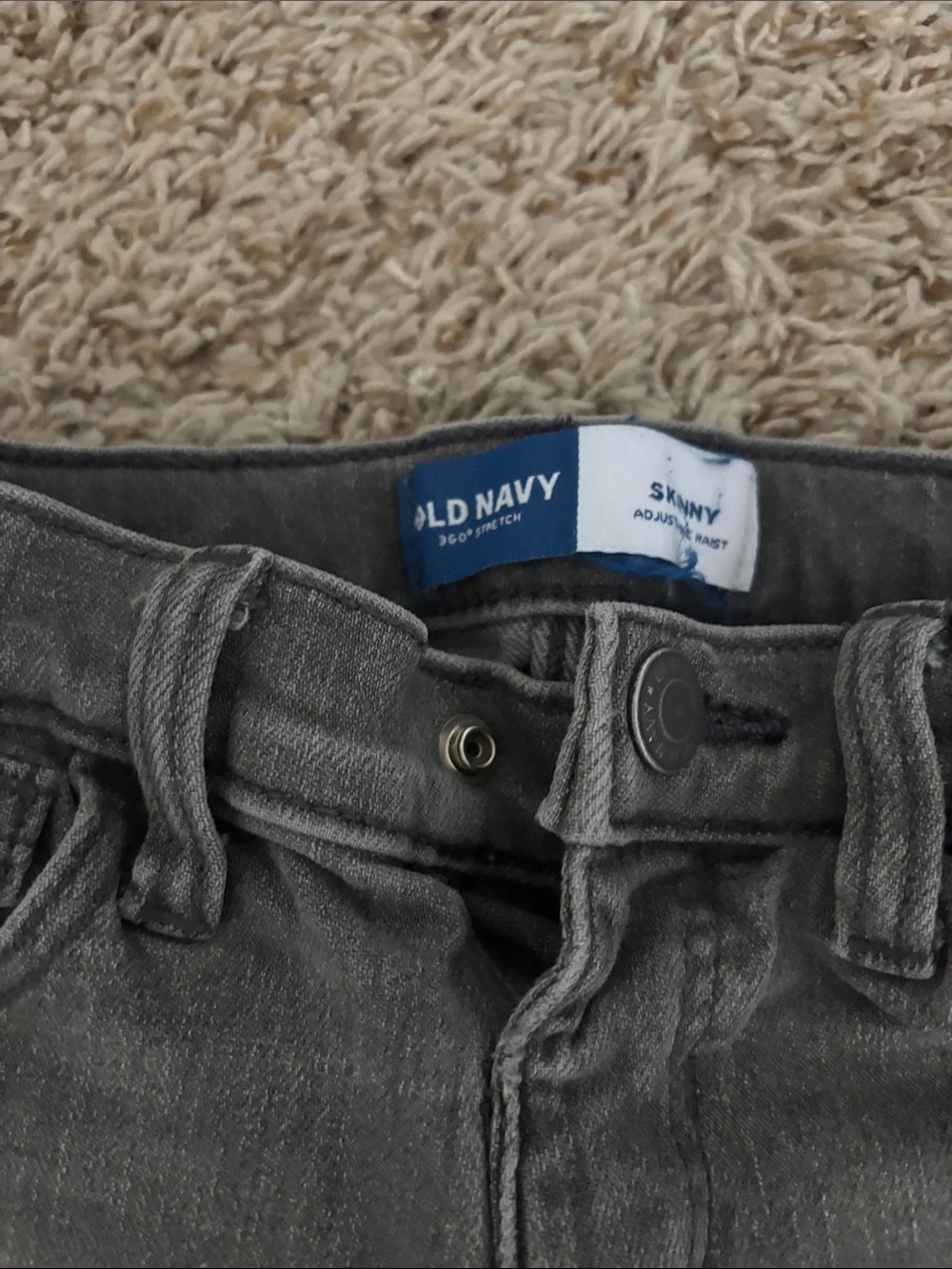 Kids Gray Slim-Fit Jeans